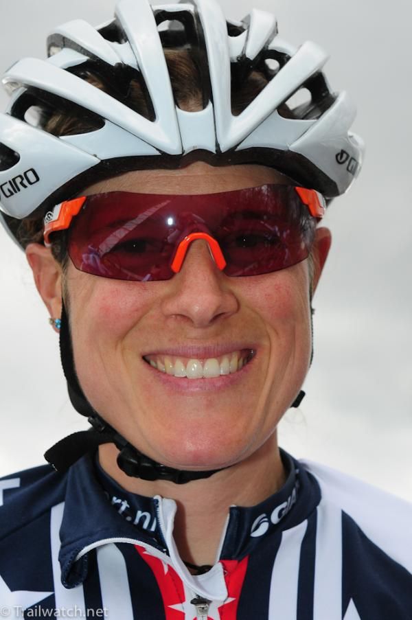 Katie Compton (Rabobank-Giant) at the start