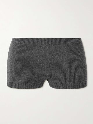 Ribbed Wool Shorts