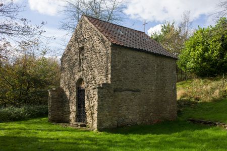 The Chapel built by sculptor John Bunting at Scotch Corner, located on the Bronze Age Hambleton Street and medieval drovers route, North York.