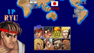 Street Fighter II arcade game character select screen