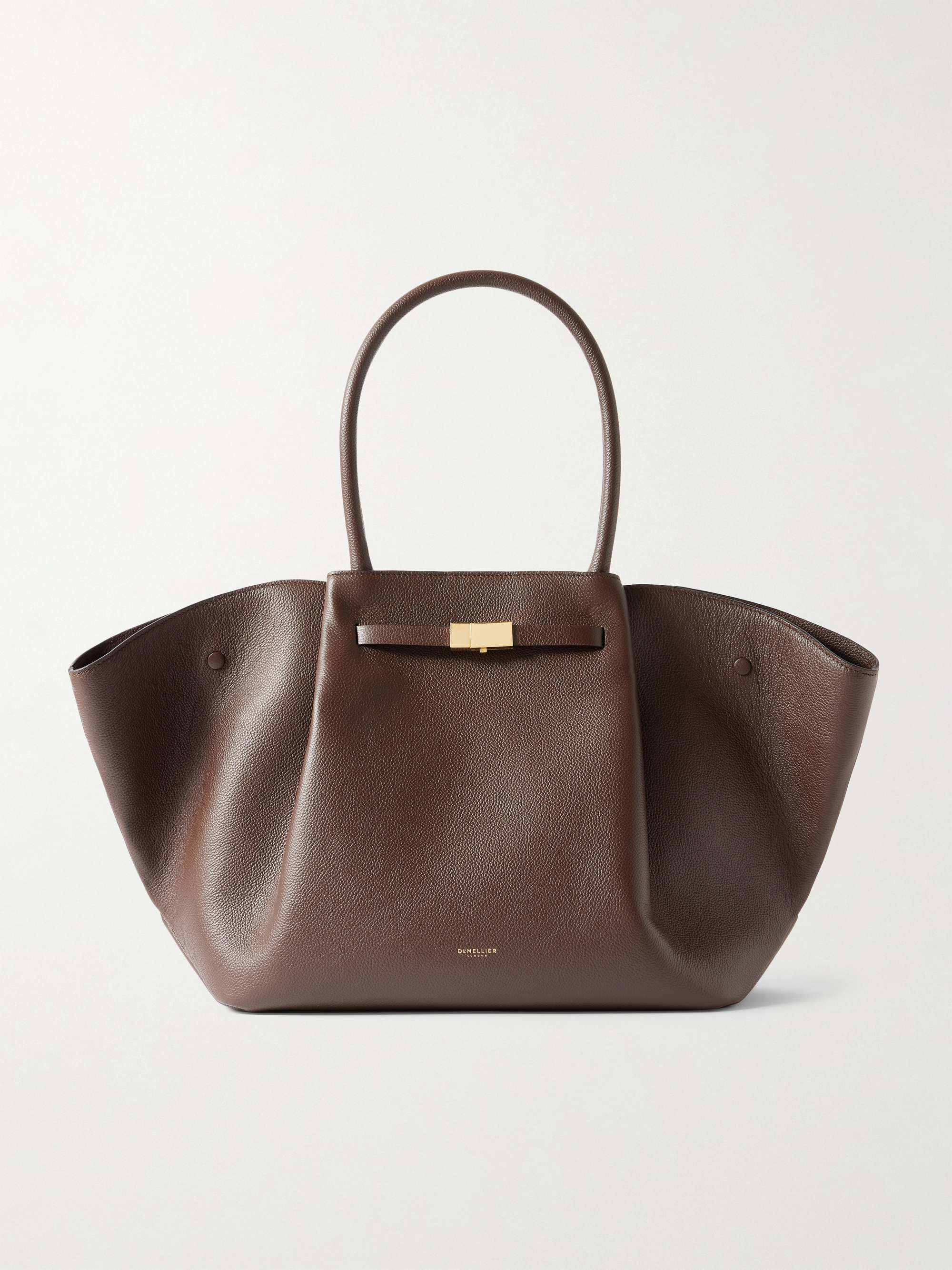 The New York Small Textured-Leather Tote