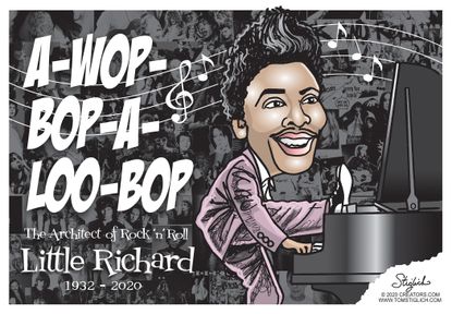 Editorial Cartoon U.S. Little Richard rock and roll RIP