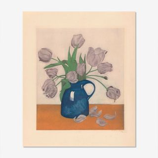 Tulips in a Pitcher Print by Frans Everbag