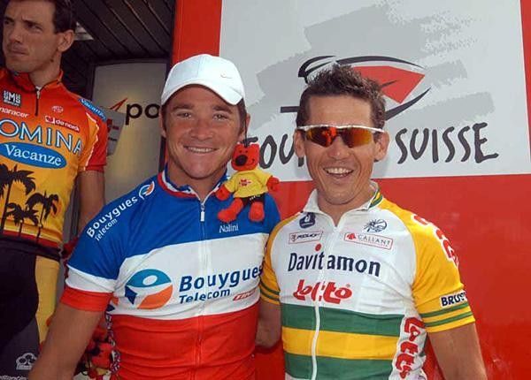 Thomas Voeckler (Bouygues) with Robbie McEwen (Davitamon-Lotto)