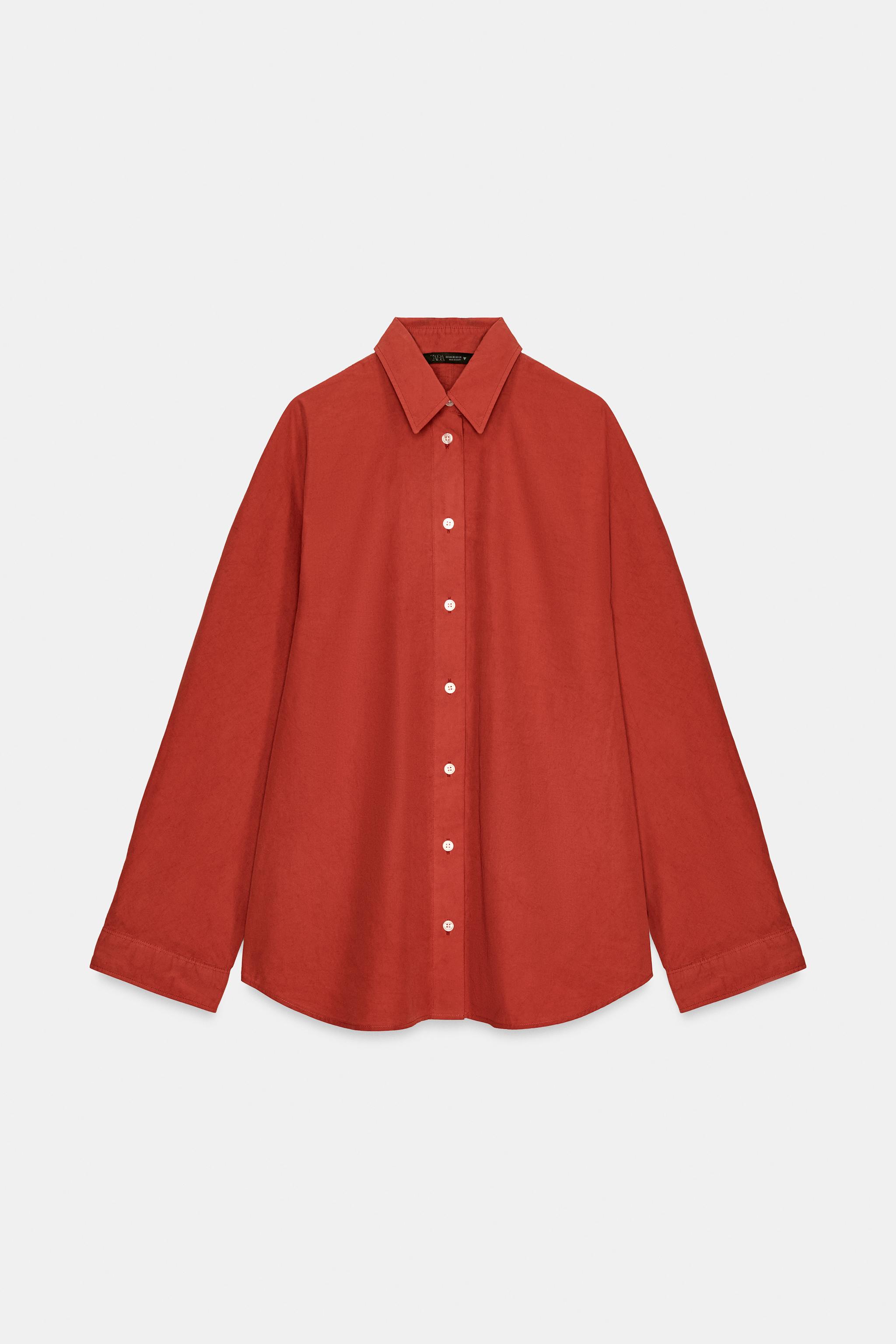 Washed Oversize Poplin Shirt