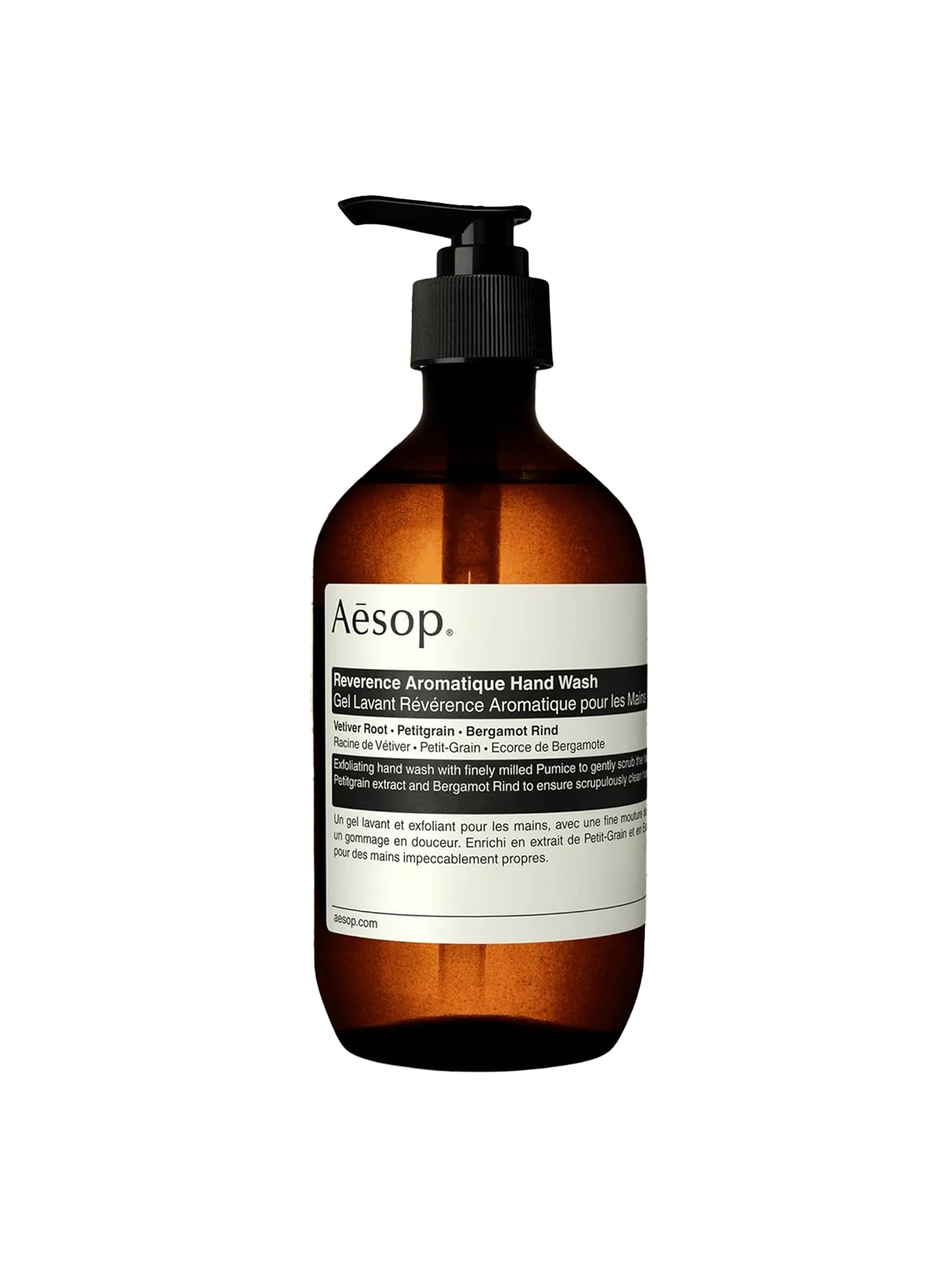 Aesop Reverence Aromatique Exfoliating Hand Wash | Exfoliating Hand Soap With Finely Milled Pumice | Gentle Cleansing &amp;amp; Skin-Smoothing Formula With Vetiver, Petitgrain &amp;amp; Bergamot | 500ml / 16.9 Oz