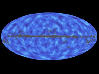 Scientific projects such as the Planck mission, aimed at measuring the afterglow of the Big Bang, could potentially detect signs of the decay of photons. Here, a full-sky map from Planck showing matter between Earth and the edge of the observable universe. (Lighter regions have more mass and darker have less.)
