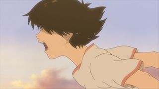 Makoto running and crying in The Girl Who Leapt Through Time