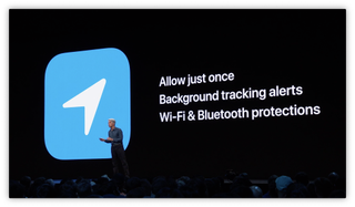 Apple announcing iOS 13 Privacy features at WWDC