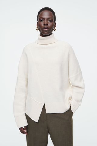 Asymmetric Merino Wool Jumper