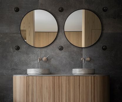 A bathroom designed in a coordinated way