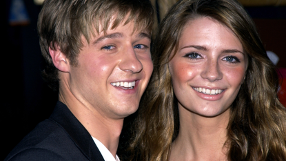 Benjamin McKenzie and Mischa Barton during Premiere Party for New FOX Show "The OC" in Santa Monica, California, United States.