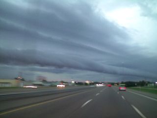 A roll cloud along the highway.