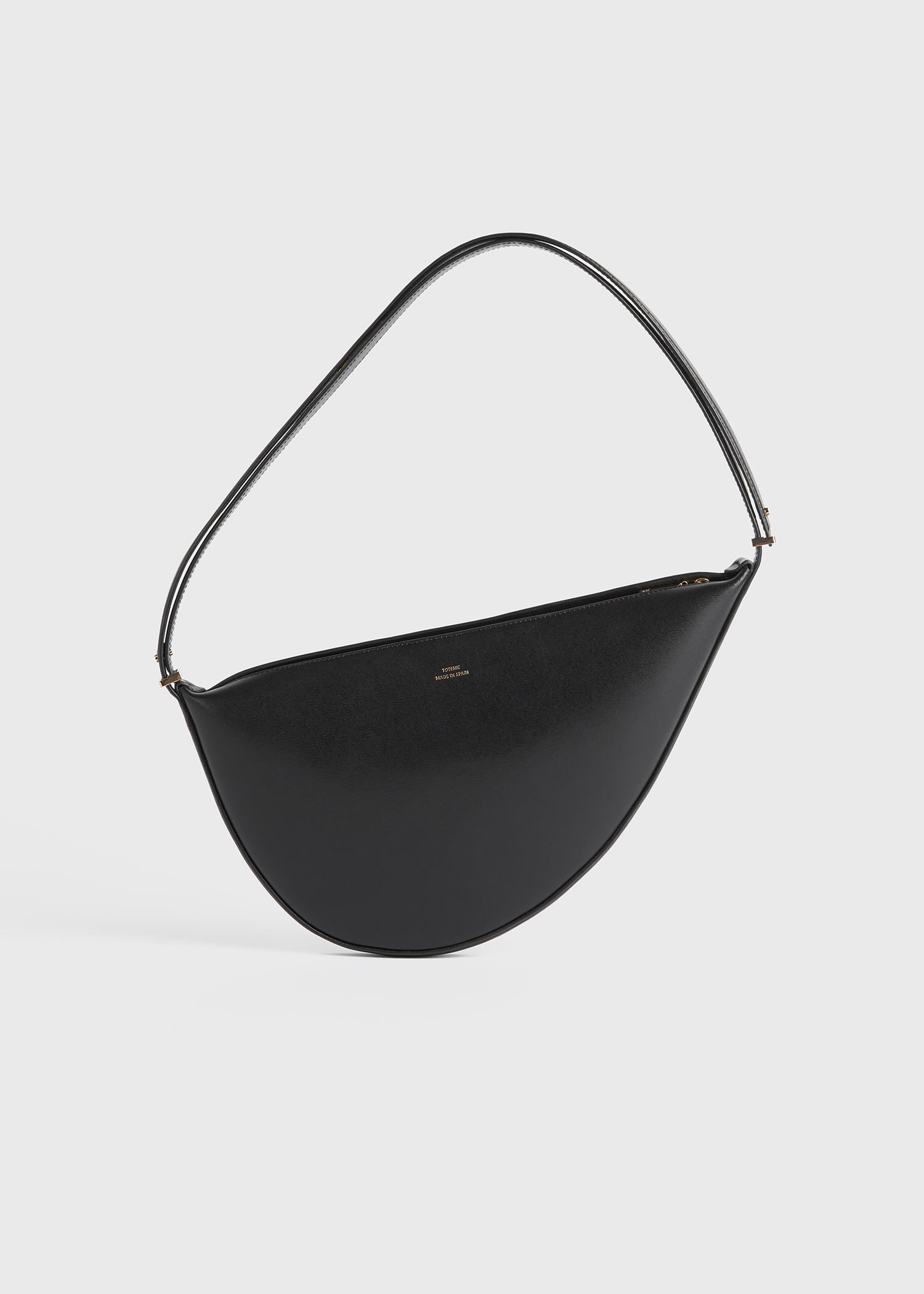 Leather Scooped Sling Black