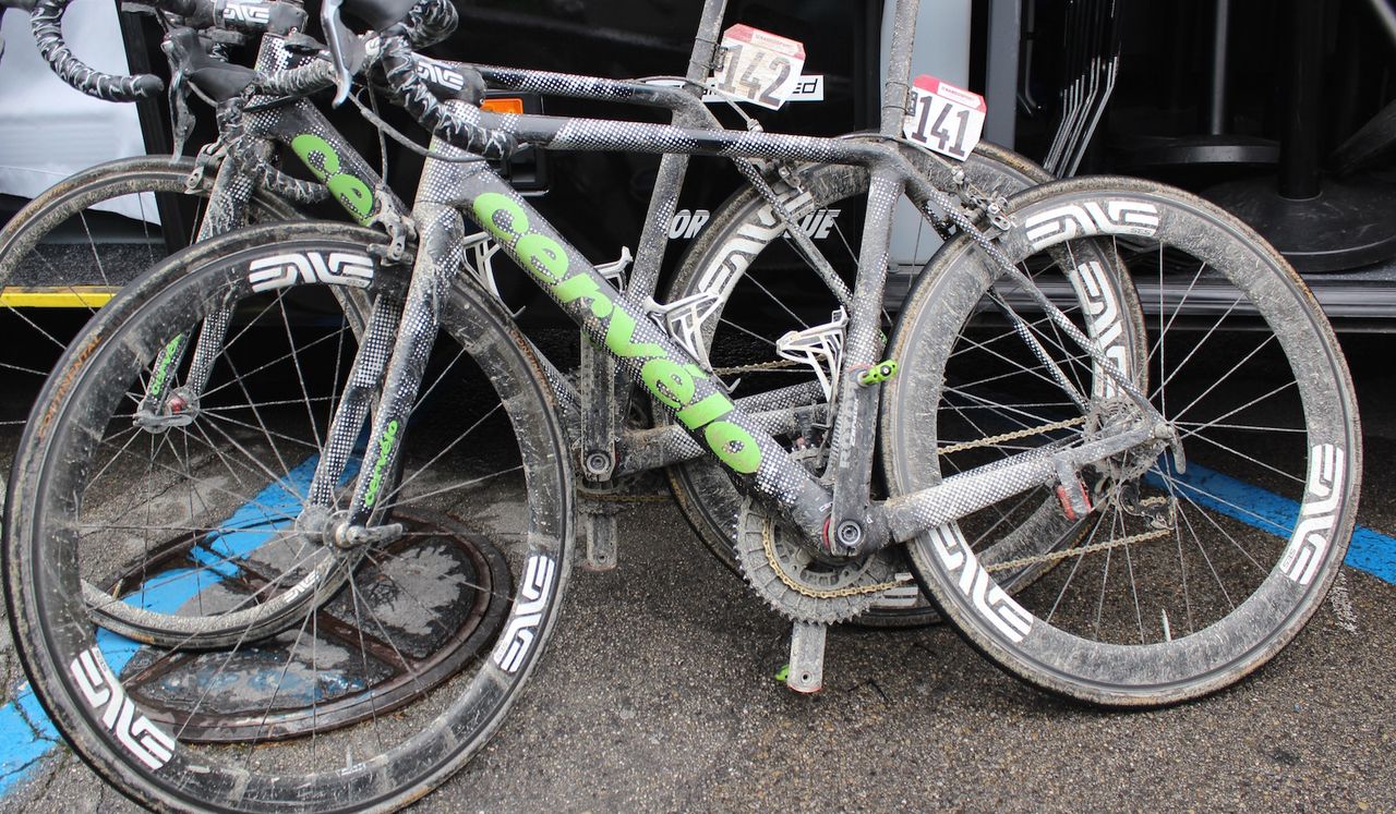 Edvald Boasson Hagen's Cervelo R5 post race