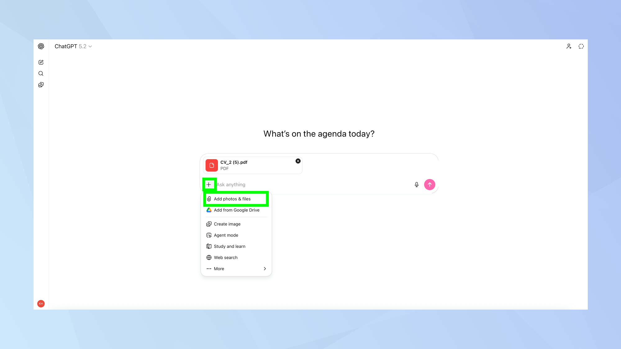 Resume attached in ChatGPT