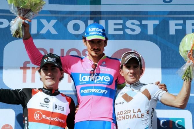 The podium at GP Ouest France - Plouay 2013