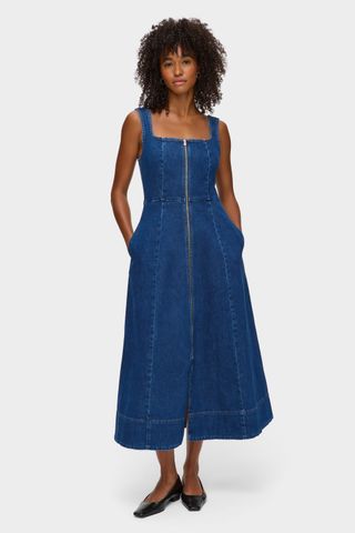 Ed Paisley Denim Midi Dress