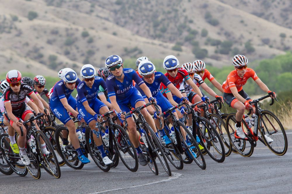 UnitedHealthcare controls the peloton durng stage 2 at Tour of the Gila.