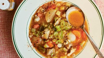 Chicken, root vegetable and pearl barley miso soup from JapanEasy Bowls & Bento