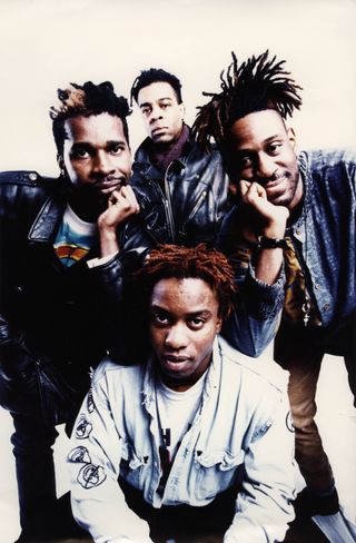 Living Colour in a hotel room in London, 1990