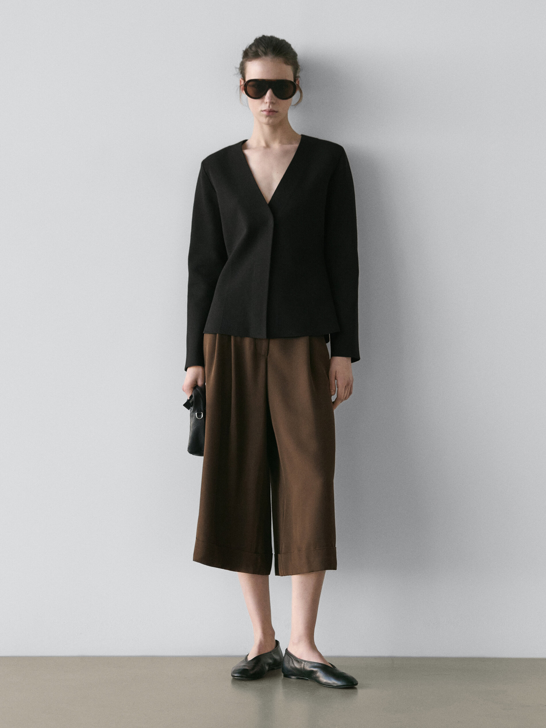 Long Bermuda Shorts With Turn-Up Hems