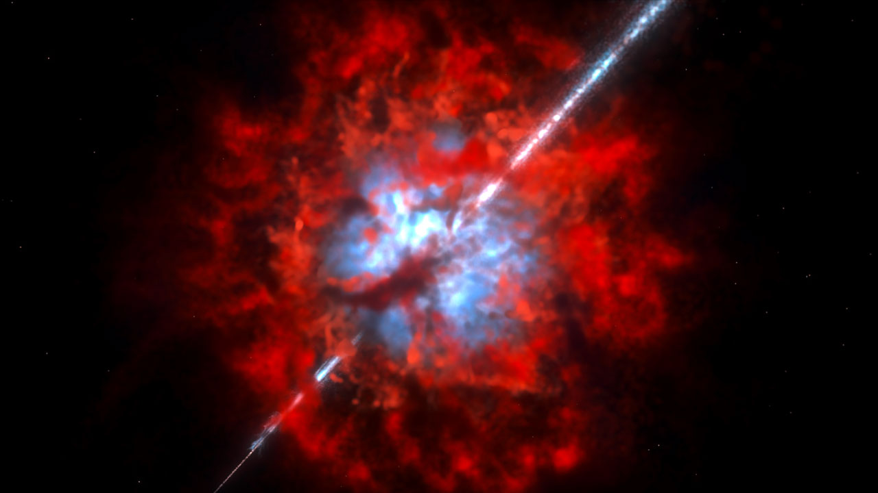 Gamma-Ray Burst Buried in Dust