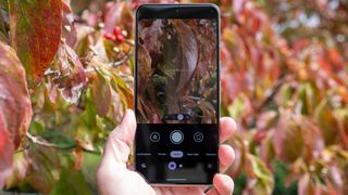 The redesigned camera UI on the Google Pixel 8 Pro