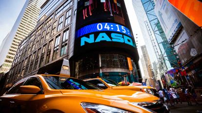 Nasdaq sign in New York City