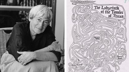 Portrait of Ursula Le Guin. &ldquo;Draft for the Labyrinth of the Tombs of Atuan, with note&rdquo;, c.1970. Ink on paper. Courtesy University of Oregon Libraries and Ursula K Le Guin Foundation.