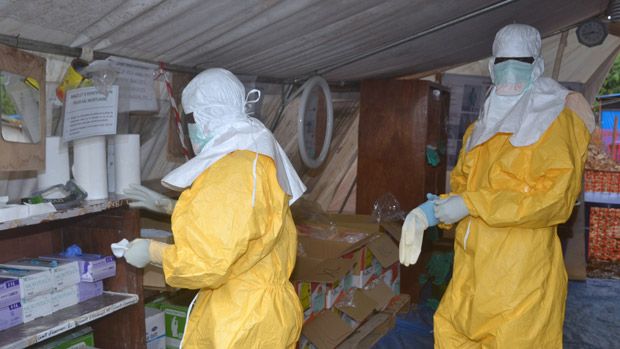 Ebola health workers in Guinea