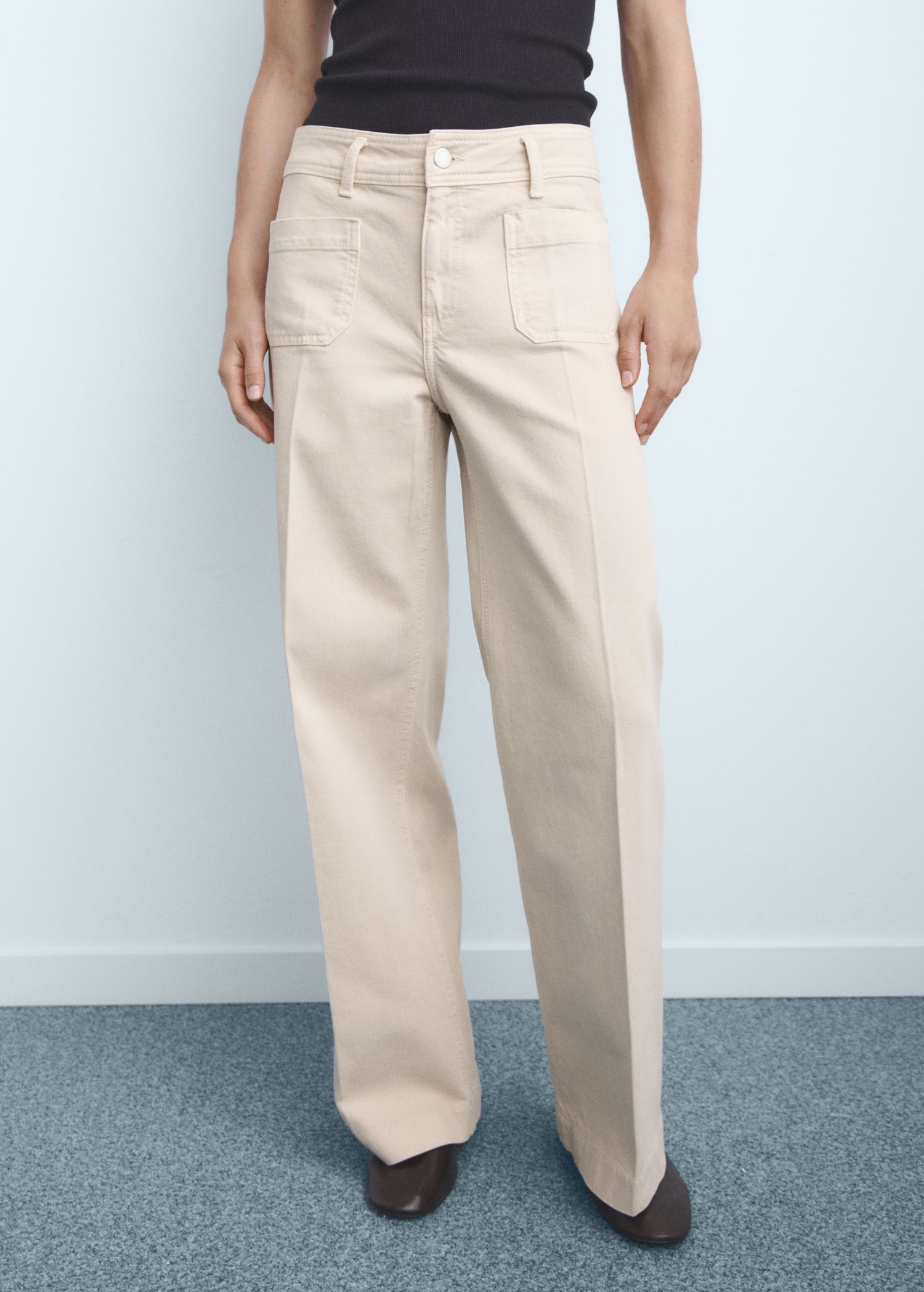 Wide-Leg Jeans With Pockets - Women | Mango United Kingdom