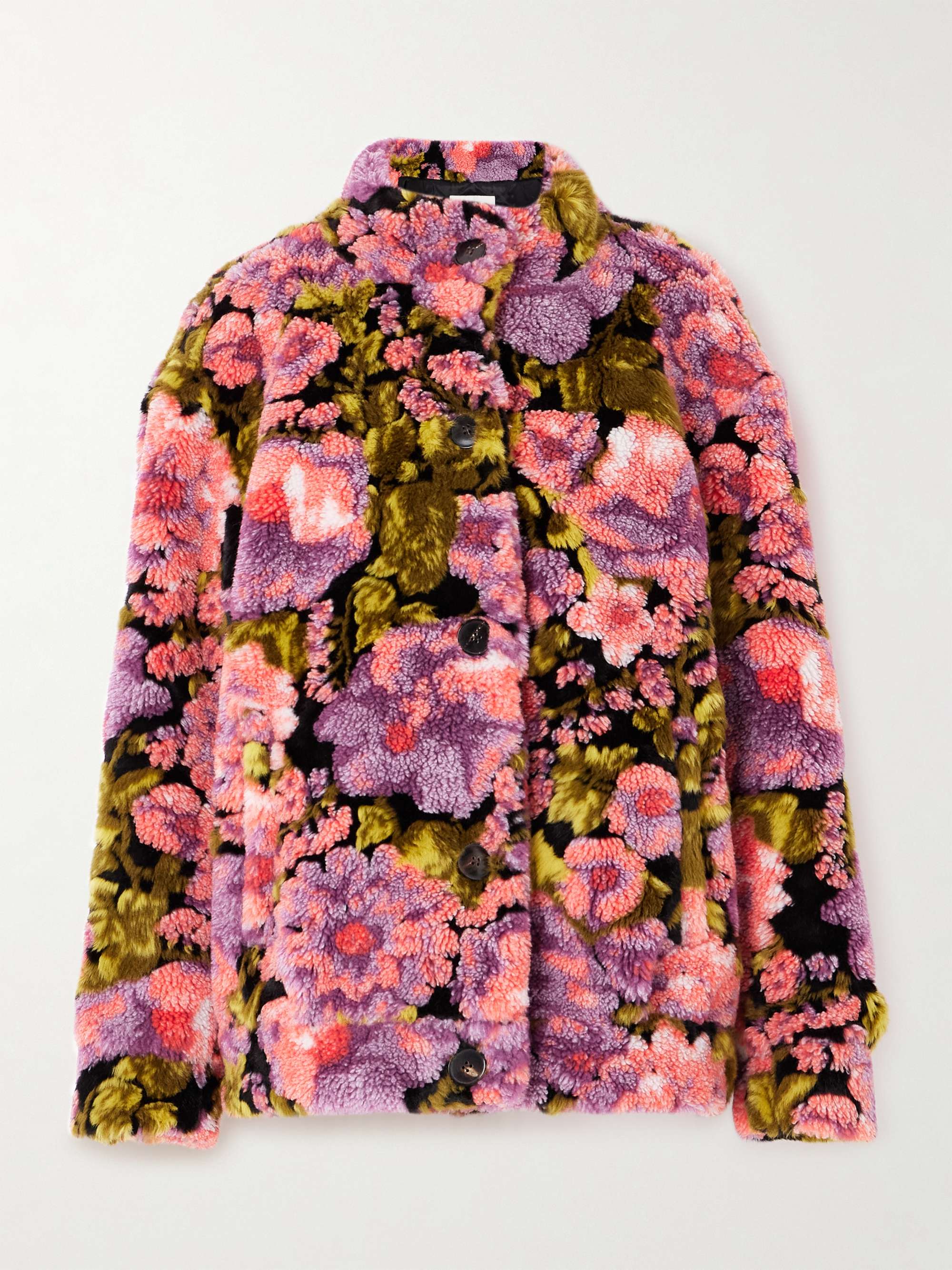Floral-Print Fleece Jacket