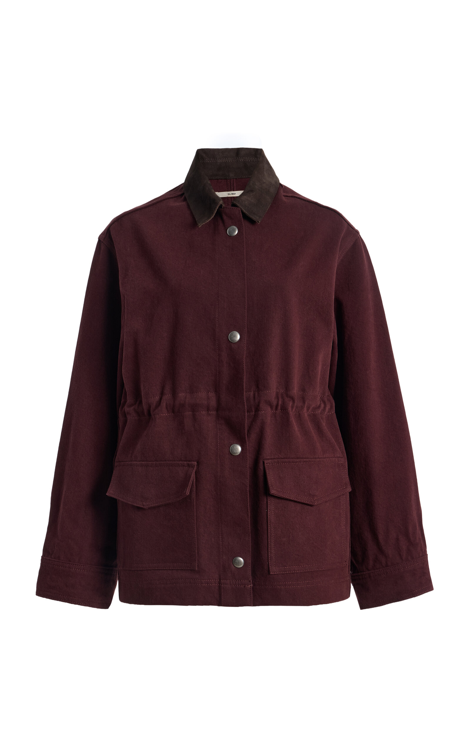 X Olympia of Greece Exclusive Cinched Denim Barn Jacket
