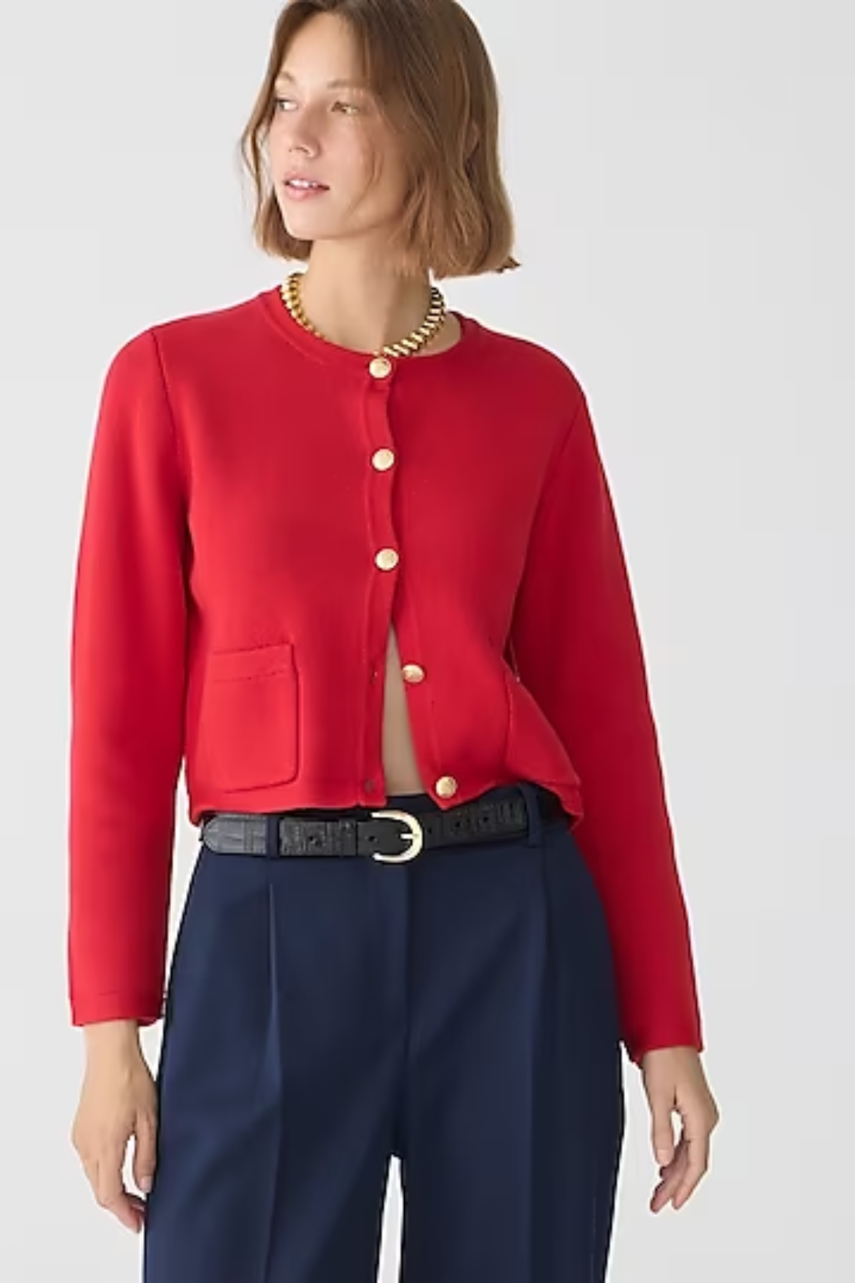 J.Crew Emilie patch-pocket sweater lady jacket