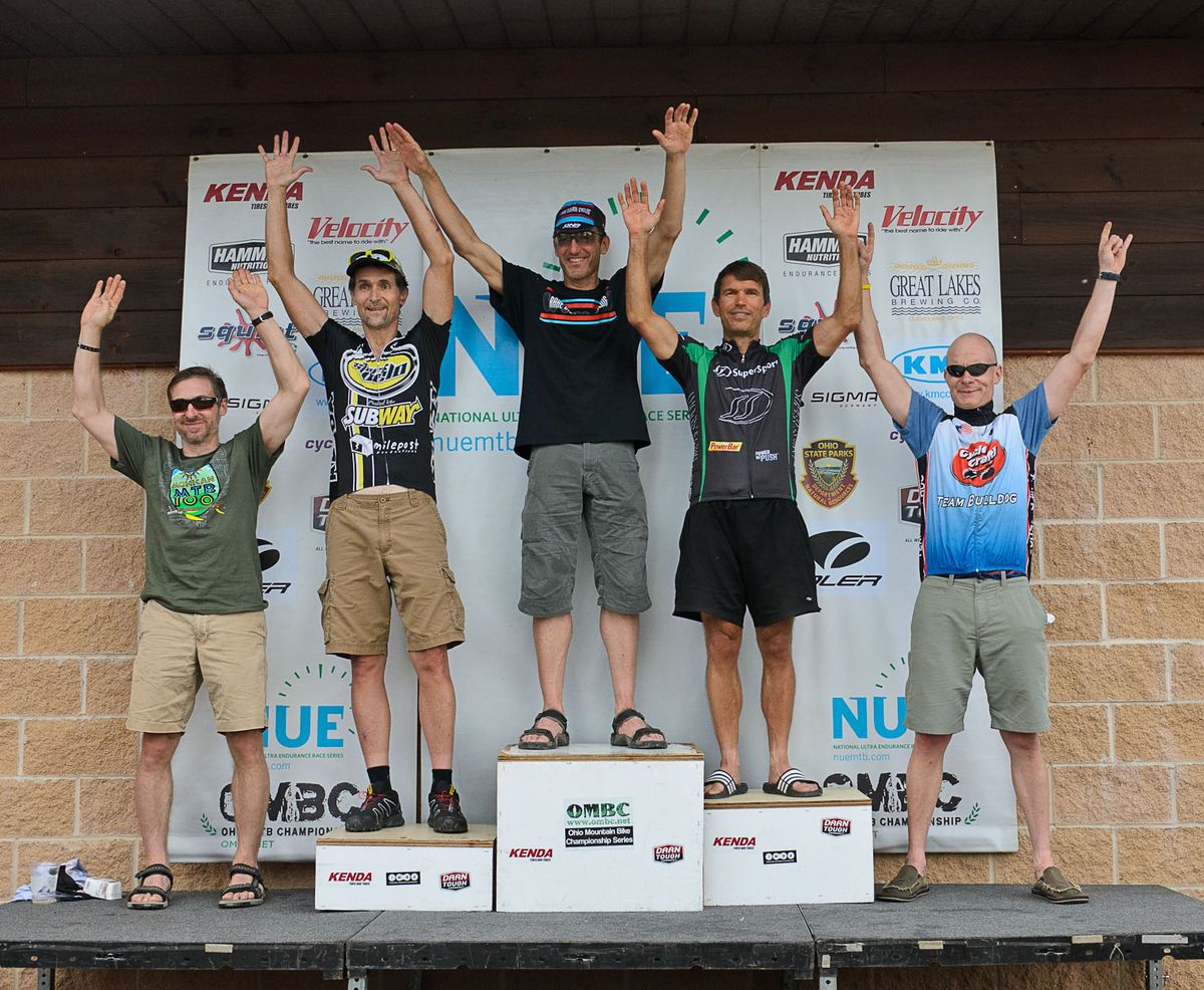 100 mile master's podium