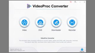 Videoproc converter opening screen