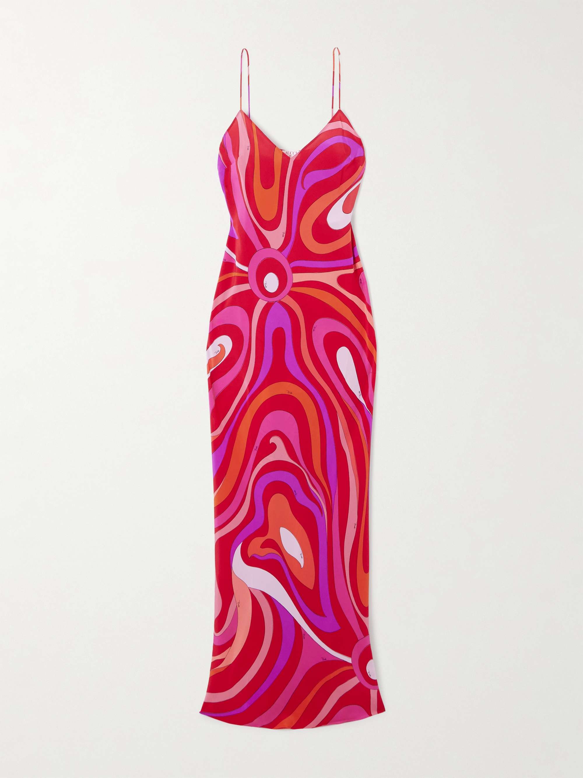 Marmo Printed Silk Crepe De Chine Maxi Dress