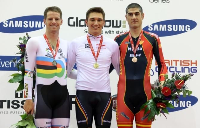 The men's Omnium podium.