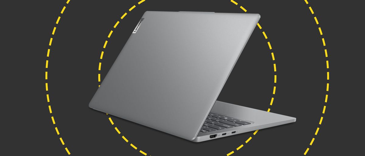 The Lenovo IdeaPad Slim 3i Chromebook 14 on the ITPro background