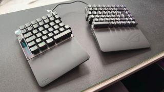 A photo of the Asus ROG Falcata gaming keyboard