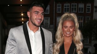 Tommy Fury and Molly-Mae Hague seen leaving their hotel on August 07, 2019 in London, England.