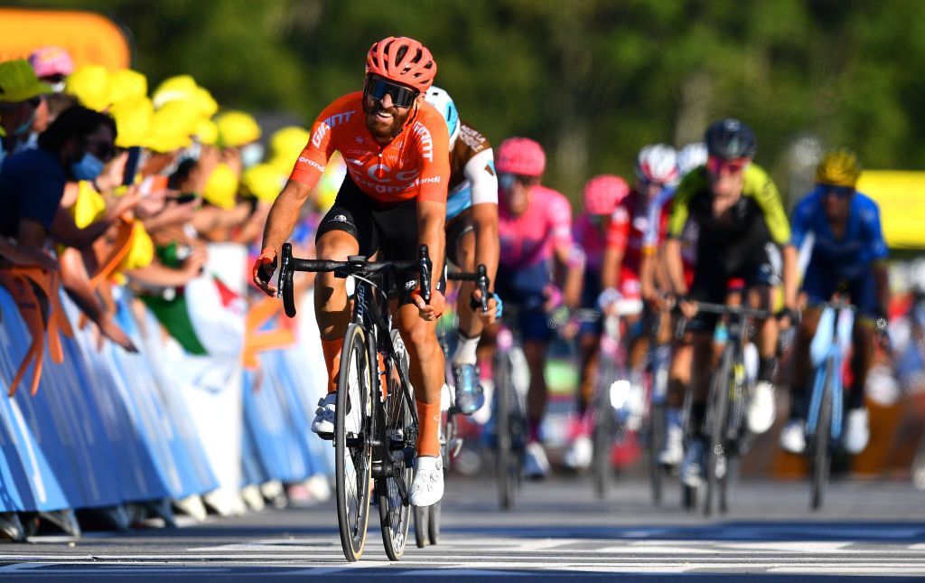 LA ROCHESURFORON FRANCE SEPTEMBER 17 Arrival Simon Geschke of Germany and CCC Team during the 107th Tour de France 2020 Stage 18 a 175km stage from Mribel to La Roche sur Foron 543m TDF2020 LeTour on September 17 2020 in La RochesurForon France Photo by Stuart FranklinGetty Images
