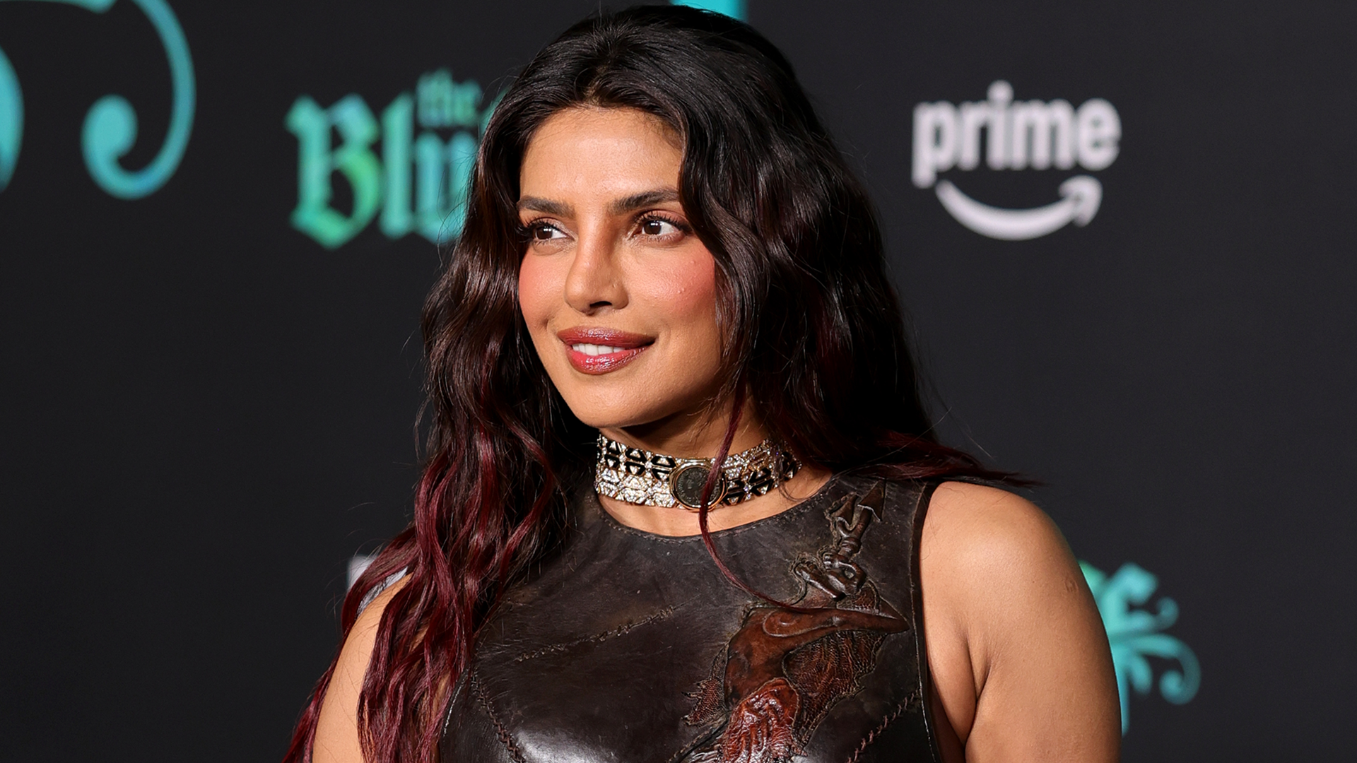 Priyanka Chopra attended the premiere of The Bluff in a custom brown corset dress