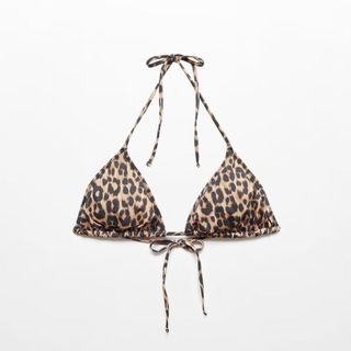 Mango Leopard Bikini Top