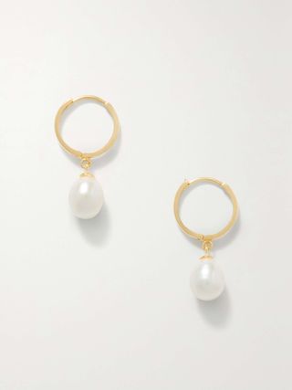 14-Karat Gold Pearl Earrings