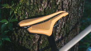 A Prologo AGX saddle in light brown