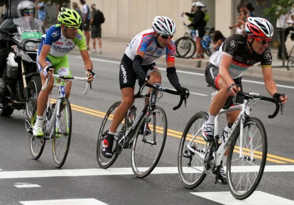Zaugg leads the late break into town