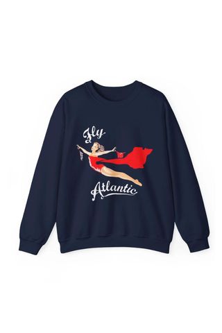 Navy Virgin Atlantic Princess Diana replica sweatshirt