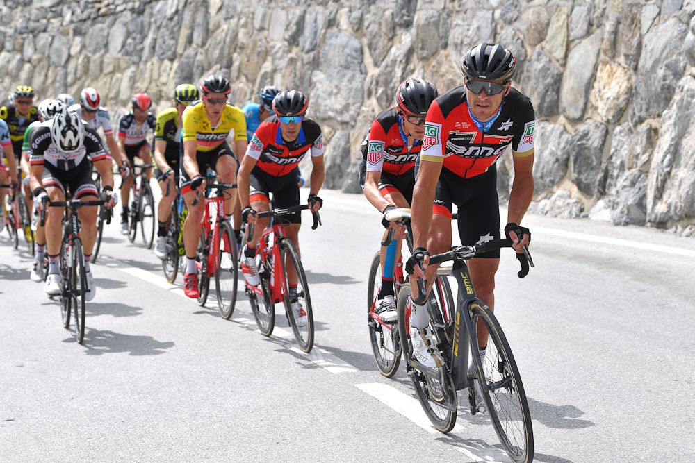 Greg Van Avermaet on the front for BMC
